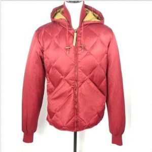Eddie Bauer Red Quilted Puffer Jacket